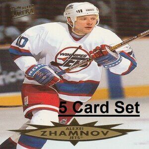 Alexei Zhamnov Winnipeg Jets NHL Hockey Card Collection - 5 Card Set